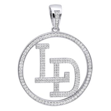 Men's and Women's 10K Gold Diamond Initial Pendant | 5ct