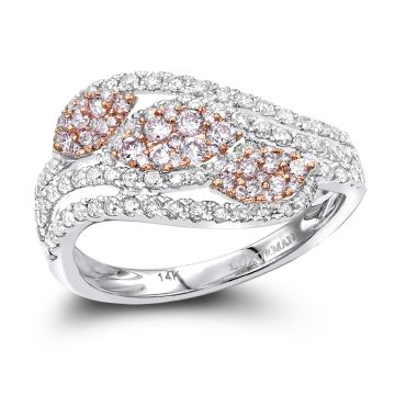 14K Gold Diamond Cocktail Ring for Women 1ct