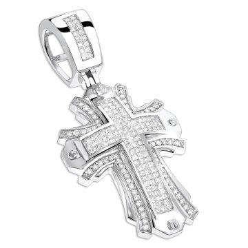 Men's Diamond Cross Pendant | 14K Gold | 2ct