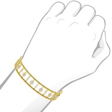 Women's 14K Gold Natural or Lab-Grown Diamond Stackable Tennis Bracelet | Cluster Set | 1.2ct