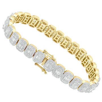 Women's 14K Gold Diamond Bracelet | Prong Set | 8ct