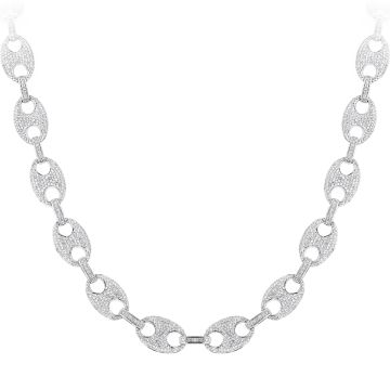 Men's Diamond Gucci Chain | Solid 14K Gold | 24.52ct