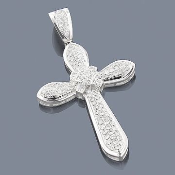 Men's and Women's Diamond Cross Pendant | 14K Gold | 1.78ct