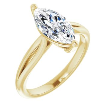 Emily Women's Marquise Lab-Grown Diamond Solitaire Engagement Ring | 14K Gold | VS1 | 2ct