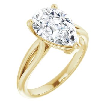 Emily 14K Gold Lab-Grown Diamond Solitaire Engagement Ring for Women 3ct