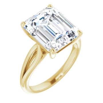 Emily 14K Gold Lab-Grown Diamond Solitaire Engagement Ring for Women 6ct