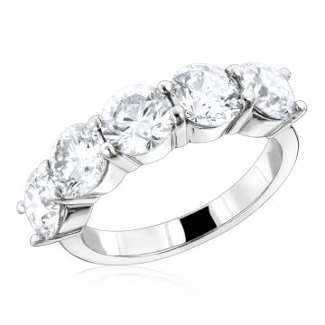 Women's Platinum Diamond Anniversary Wedding Ring | Prong Set | 3.75ct