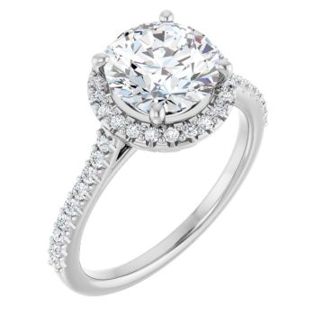 Hadley Women's Round Lab-Grown Diamond Halo Engagement Ring | 14K Gold | VS1 | 2ct