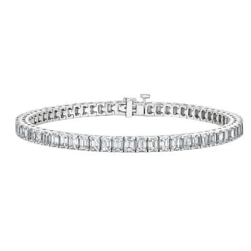 Women's 18K Gold Diamond Tennis Bracelet | Prong Set | Box Clasp with Safety | 8.95ct