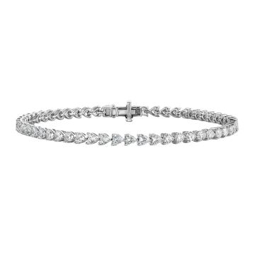 Women's 18K Gold Diamond Tennis Bracelet | Prong Set | Box Clasp with Safety | 5.9ct