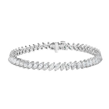 Women's 18K Gold Diamond Tennis Bracelet | Prong Set | Box Clasp with Safety | 8.32ct