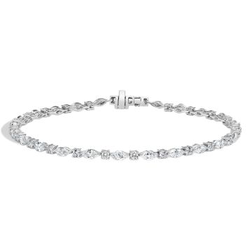 Women's 18K Gold Diamond Tennis Bracelet | Prong Set | Box Clasp with Safety | 2.16ct