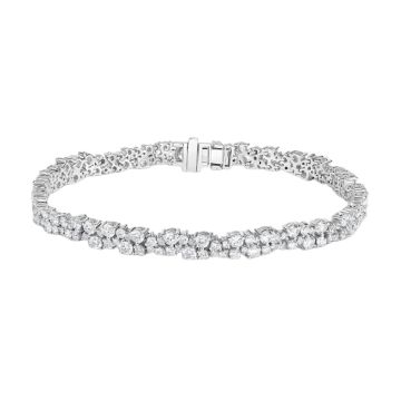 Women's 18K Gold Diamond Tennis Bracelet | Prong Set | Box Clasp with Safety | 4.32ct