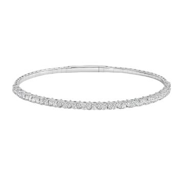 Women's 18K Gold Diamond Tennis Bracelet | Bezel Set | Box Clasp with Safety | 0.95ct