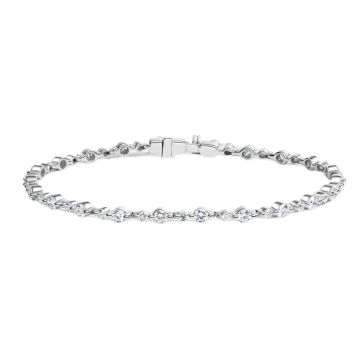 Women's 18K Gold Lab-Grown Diamond Tennis Bracelet | Prong Set | Box Clasp with Safety | 2.72ct