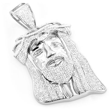 Men's 10K Gold Diamond Jesus Face Pendant | Hip Hop | 1.25ct