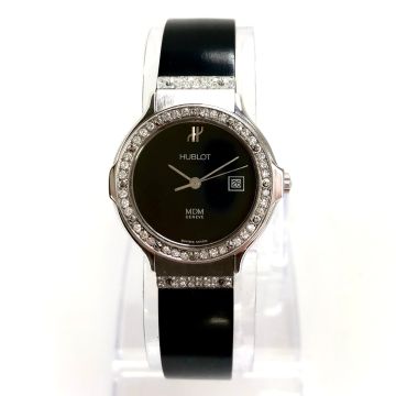 Women's Stainless Steel Watch | Hublot MDM 28 mm | Black Dial