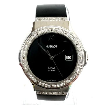 Men's and Women's Stainless Steel Watch | Hublot MDM 36 mm | Black Dial