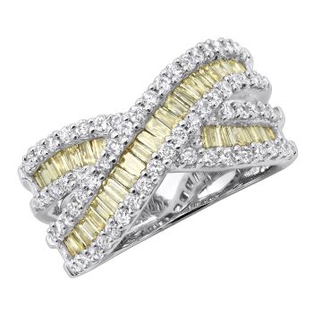 Women's Yellow Diamond Cocktail Signet Statement Ring | 14K Gold | SI | 2ct