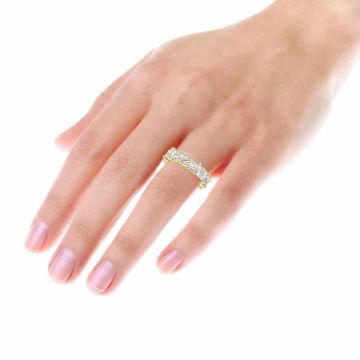 Women's 18K Gold Diamond Eternity Ring | Prong Set | 3ct