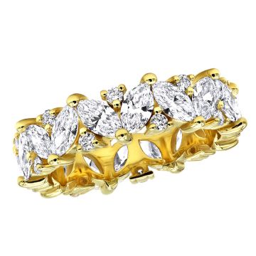 Women's 18K Gold Diamond Eternity Ring | Prong Set | 3ct