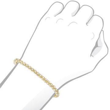 Men's and Women's 14K Gold Natural or Lab-Grown Diamond Tennis Bracelet | Prong Set | 3.1ct