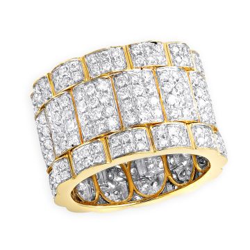 14K Gold Natural or Lab-Grown Diamond Anniversary Eternity Ring for Men 3.7ct