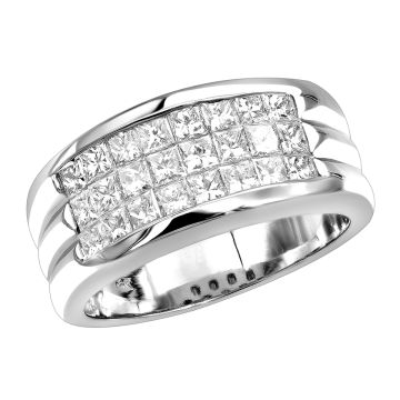 14K Gold Natural or Lab-Grown Diamond Wedding Ring for Men 2.5ct