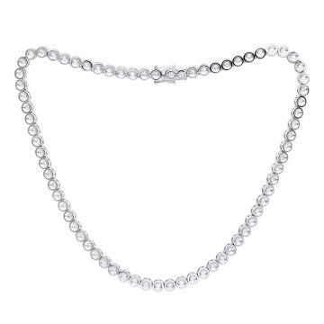 Men's Diamond Tennis Necklace | 10K Gold | 4ct