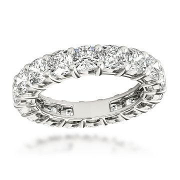 Platinum Natural or Lab-Grown Diamond Eternity Ring for Women 6ct