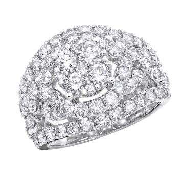 Women's Diamond Cluster Right Hand Ring | 14K Gold | 4ct