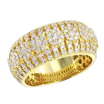 14K Gold Diamond Wedding Ring for Men 2.5ct