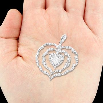 Women's Diamond Heart Pendant | 14K Gold | 3ct