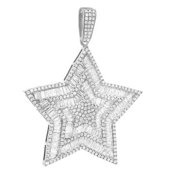 Men's and Women's Diamond Star Pendant | SI | 14K Gold | 5ct