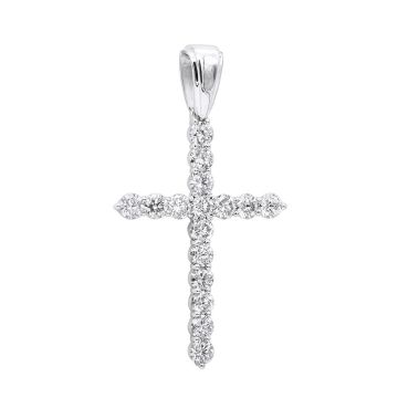 Men's and Women's Diamond Cross Pendant | 14K Gold | 5ct