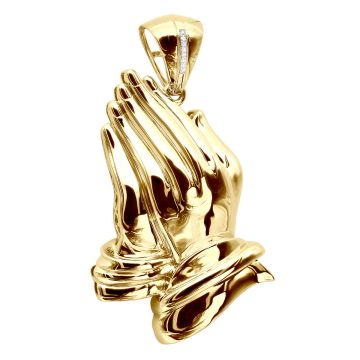 Men's Diamond Praying Hands Pendant | VS | 14K Gold | 0.1ct