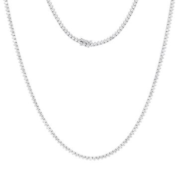 Men's Diamond Tennis Necklace | 14K Gold | Box Lock Clasp | 20.33ct