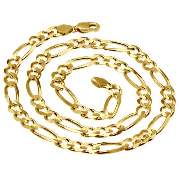 Men's Gold Chain Solid Figaro Chain 10K Yellow Gold