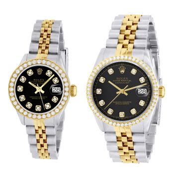 Men's and Women's Gold/Stainless Steel Two-Tone Diamond Watch | Rolex Datejust 36 mm | Dot 