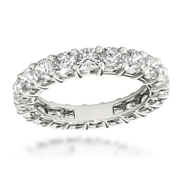 Platinum Natural or Lab-Grown Diamond Anniversary Eternity Ring for Women 4ct