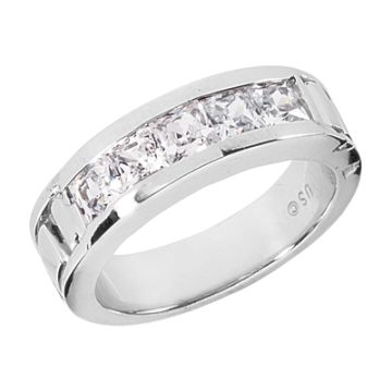 Men's Platinum Diamond Wedding Ring | Channel Set | 2ct