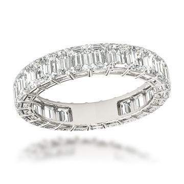 Women's Platinum Diamond Anniversary Eternity Ring | Prong Set | 4ct