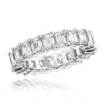 Platinum Natural or Lab-Grown Diamond Anniversary Eternity Ring for Men and Women 6.64ct