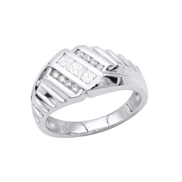 Men's Platinum Diamond Ring | Channel Set | 0.8ct