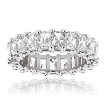 Men's and Women's Platinum Diamond Anniversary Eternity Wedding Ring | Prong Set | 6.6ct