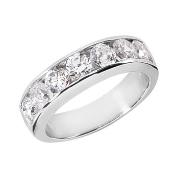 Platinum Natural or Lab-Grown Diamond Wedding Ring for Men 2.1ct