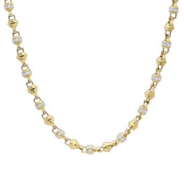 Men's Diamond Necklace | 14K Gold | 6.81ct