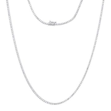 Men's Diamond Tennis Necklace | 14K Gold | 14.06ct