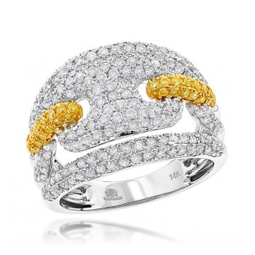 Women's Diamond Cocktail Right Hand Ring | 14K Gold | 2ct