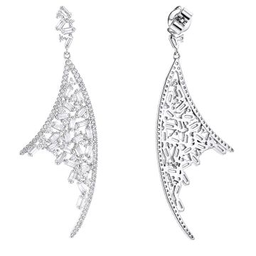 Designer Pave Prong Cut Diamond Drop Earrings for Women | 14K Gold | 3.3ct